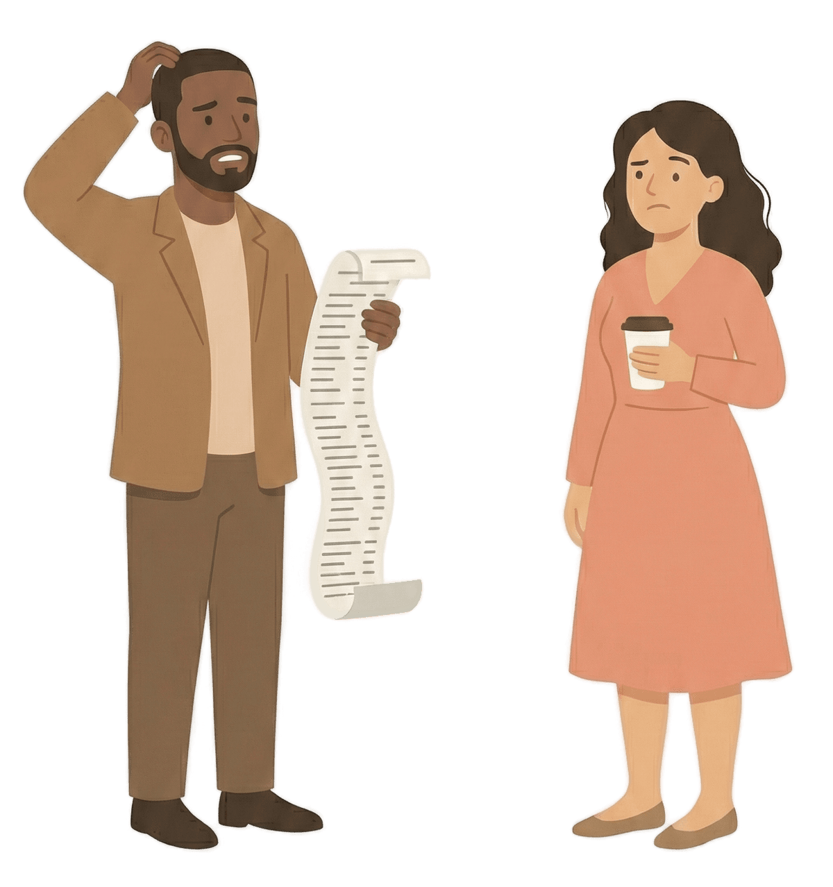 Couple confused about splitting expenses